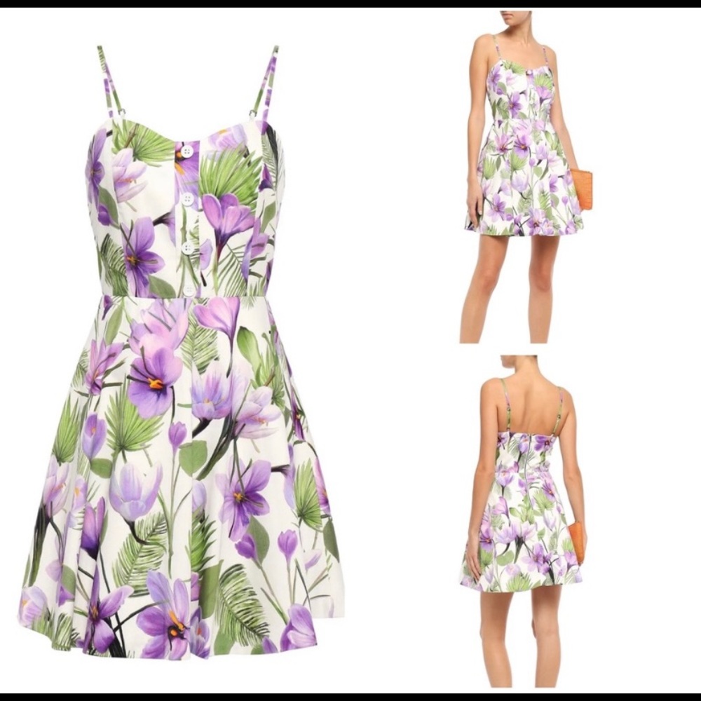 NWT alice + olivia floral palm print dress sz8